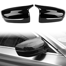 Gloss Black Car Side Mirror Cover Caps Replacement Compatible with BMW 2017-2...
