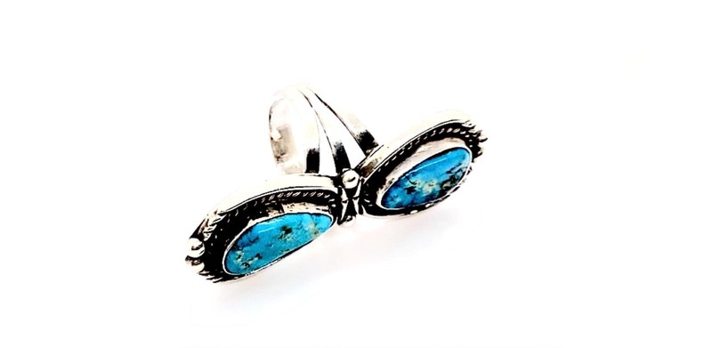 Southwestern 925 And Turquoise Ring Size 7 E-17001-99