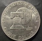 Eisenhower Bicentennial Dollar/ Off Center Strike Obverse/ AU/ Item#1247 — photo 3