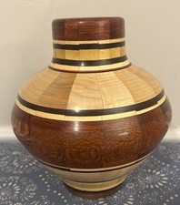 SEGMENTED WOOD VASE