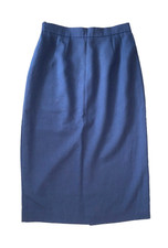 VTG 80s Worthington Midi Pencil Skirt Sz 8 Blue Union Tag USA Secretary Minimal