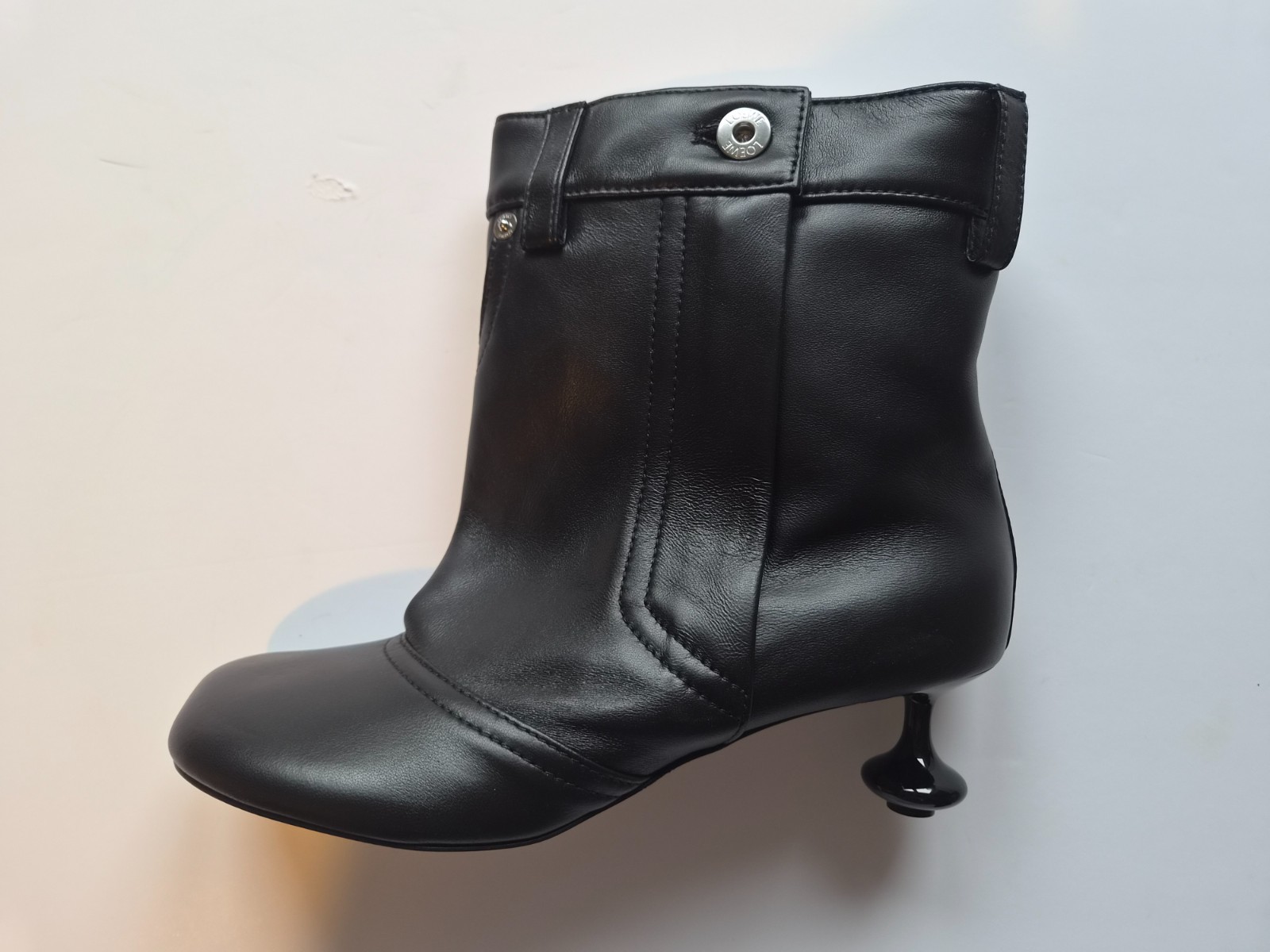 New LOEWE Black Leather Toy Panta Ankle Boots UK Size 8 image 6