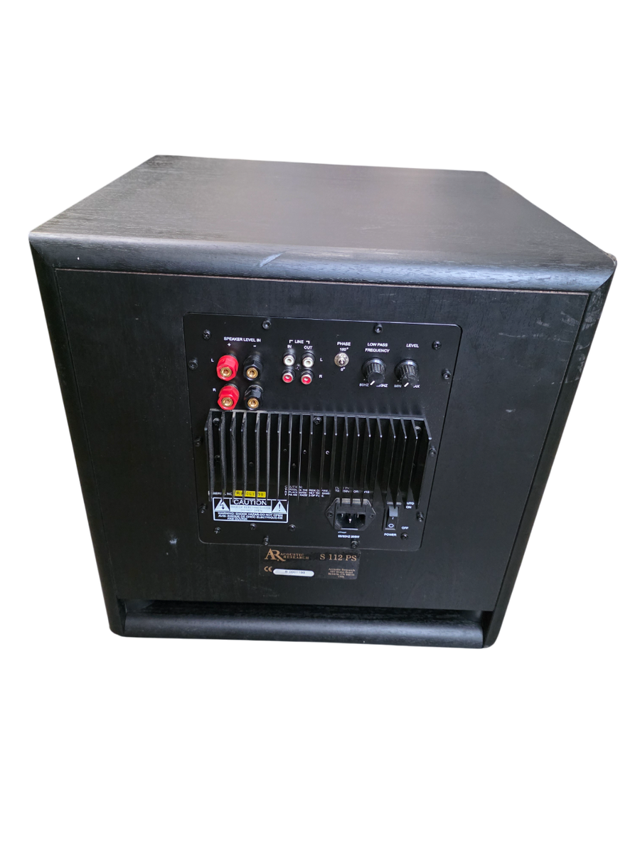 Acoustic Research S112PS Powered Subwoofer - Black- Free Shipping