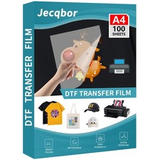 Jecqbor DTF Transfer Film Paper A4 100 A4-100 Sheets Matte, Matte pattern