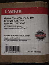 Canon 2047V140 Glossy Photo Paper 240gsm 17"x100' Roll Size 610mm x 30.5m - NEW