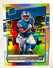 2020 Donruss Optic D'Andre Swift SILVER Prizm RC #159 Lions Rated Rookie!