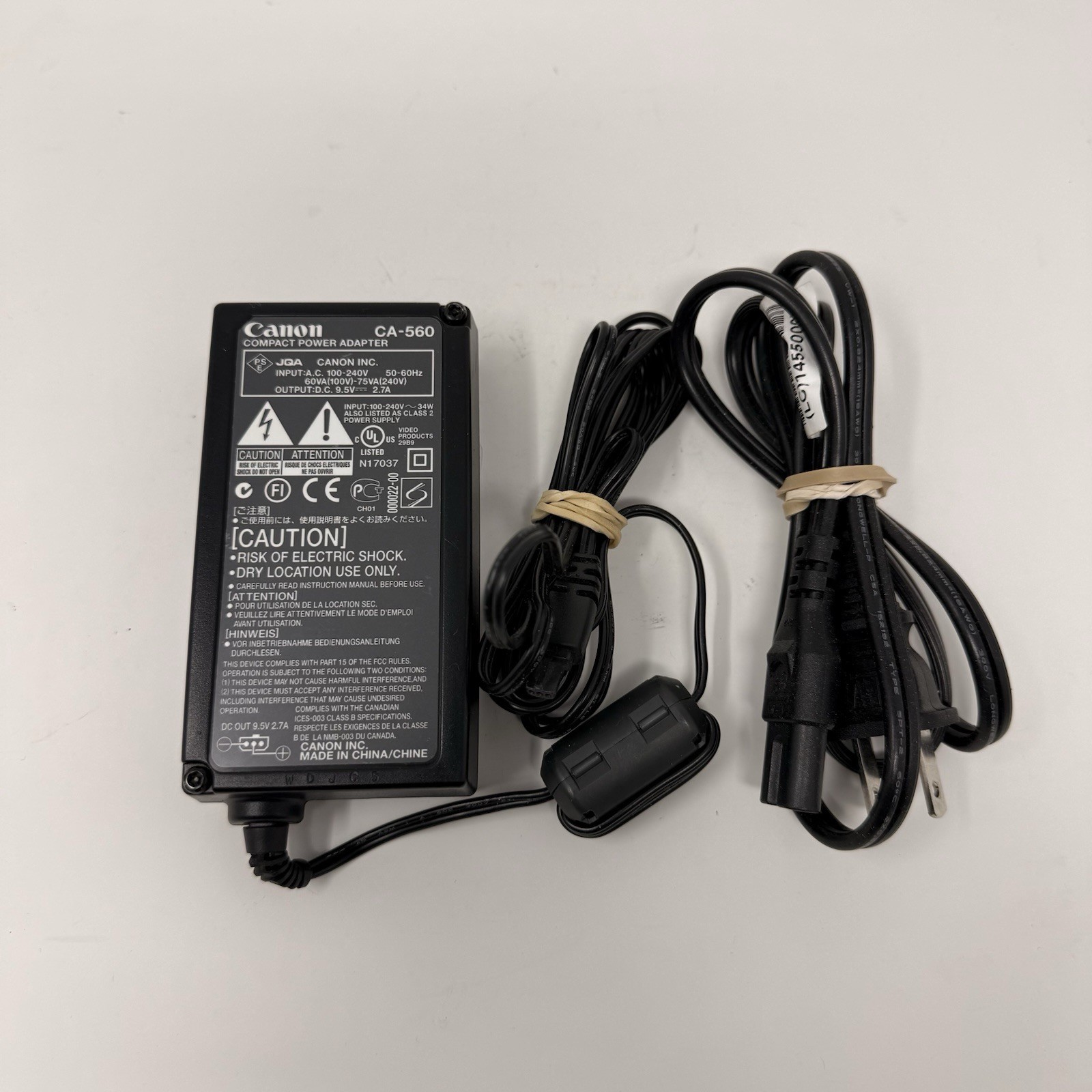 9.5v 2.7a Oem With Power Cord - Tested