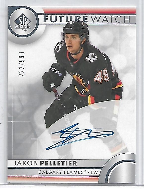 2023/24 UD SP Authentic "Future Watch" JAKOB PELLETIER Rookie Auto #d /999