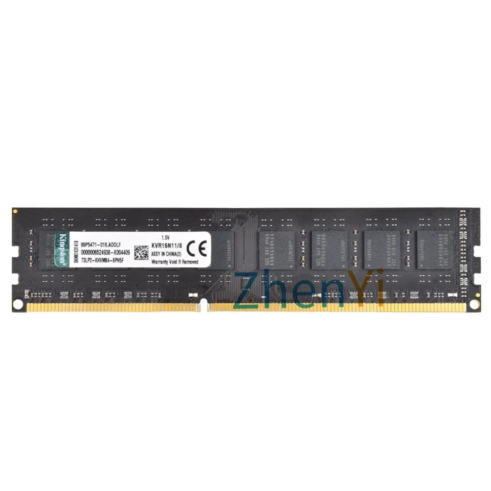 Kingston 16GB 2x 8GB DDR3 1600MHz PC3-12800U KVR16N11/8 2Rx8 Desktop Memory BT - Image 3 of 4