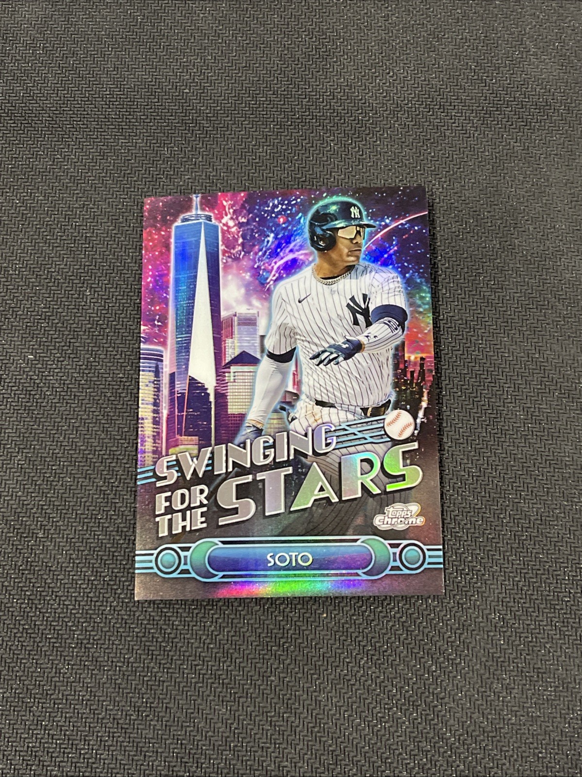 JUAN SOTO 2024 TOPPS CHROME FANATICS FEST SWINGING FOR THE STARS SSP! YANKEES