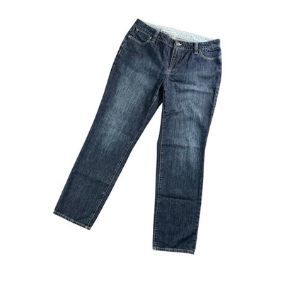 Talbots Boyfriend Jeans 10P Dark Wash Normcore Minimalist Denim