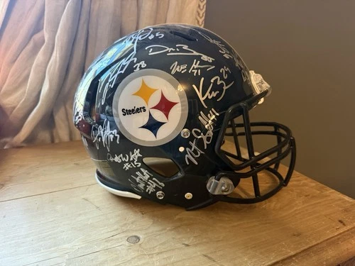 Pittsburgh Steelers Autographed Football Helmet Multiple Signatures Original