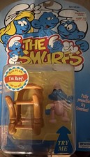 Vintage-The Smurfs I'm Baby And I'm Smurfette  You Can Move The Arms Year '96.