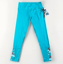 Kyodan XL Lightweight Moisture Wicking Leggings Winter Base Layer Aqua Blue New