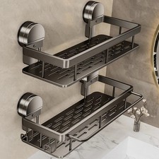 Shelf Suction No Bottle Drill Shampoo Bathroom Rack Cup Wall Shower Toil Mount  