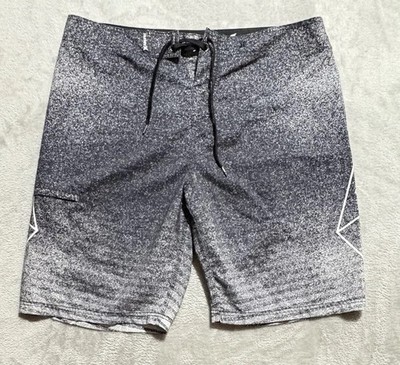 HURLEY Billet Mens 38 Black Space Dot Board Shorts Swim Trunks Pocket