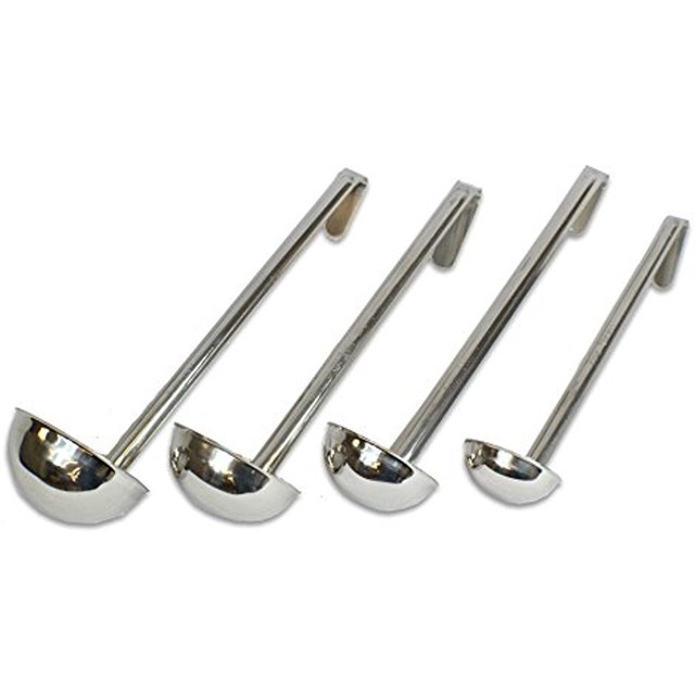 Set Of 4 Stainless Steel Soup Ladle 2oz, 4oz, 6oz, 8oz Kitchen & Dining