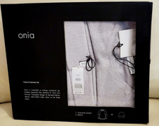 Onia Waffle 95 Cotton/5 Cashmere Set Sweater/Beanie, Grey, MSRP: 260, Sz M,L,XL