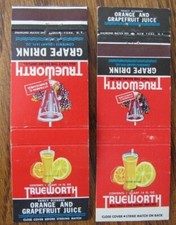 TRUEWORTH GRAPE ORANGE & GRAPEFRUIT JUICE (2 DIFFERENTMATCHBOOK COVERS) -H21