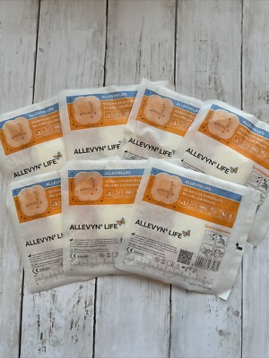 Smith&Nephew 66801067 Allevyn Life Silicone Adhesive Foam 4'' x 4'' Lot Of 7