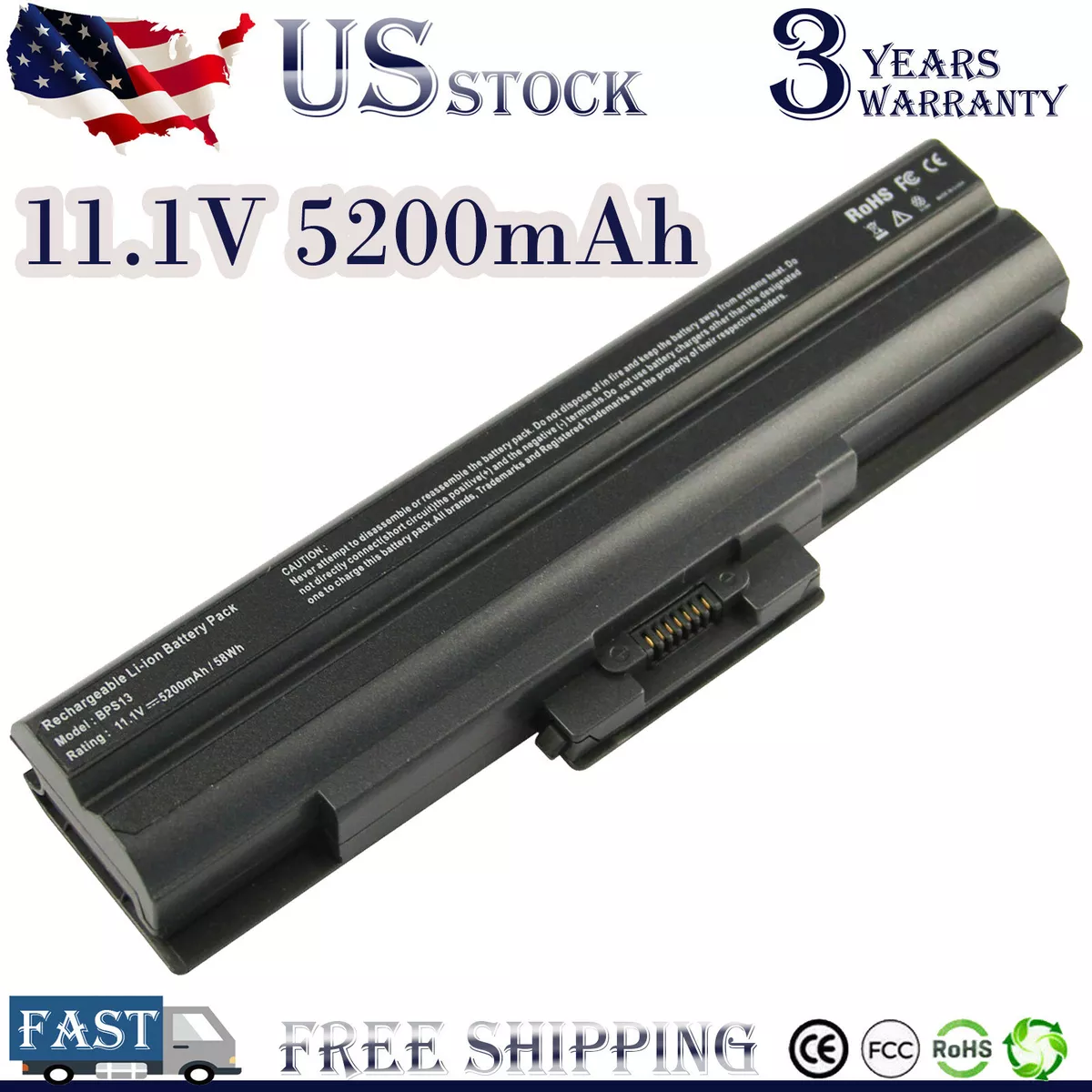 6Cell Battery for Sony Vaio VGN-AW41JF/H VGN-NS190J/S VGN-NW350F VPCF1390X