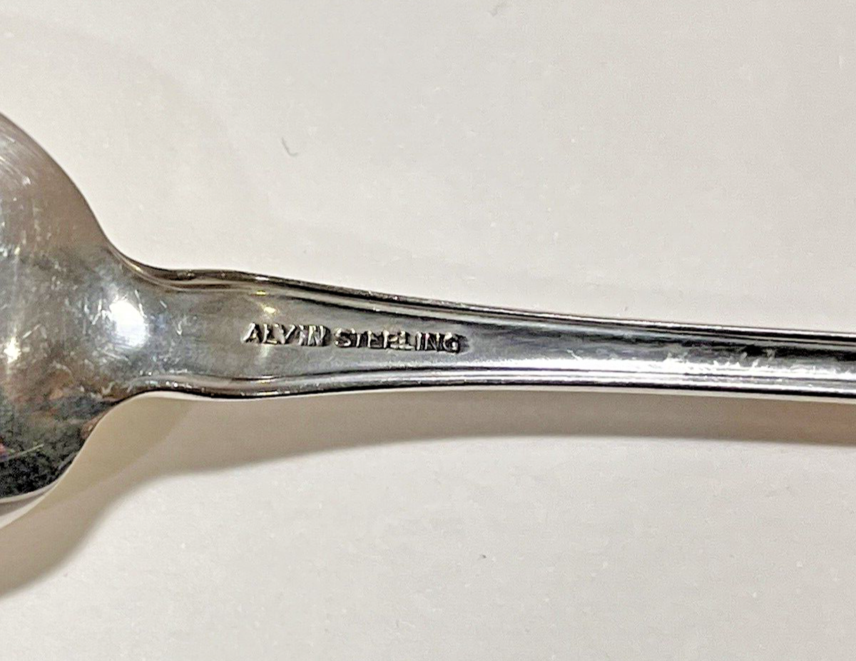 ONE Alvin Sterling Silver Chateau Rose Ice Teaspoon 28.8 Grams No