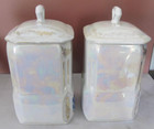 Victoria China Czechoslovakia Sugar Flour Canister with Lid Lusterware Vintage — photo 5