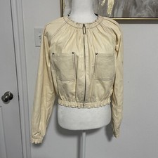 Celine Lamb Leather Bomber Jacket Size 40 Us 8
