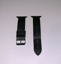 Genuine Black Leather Watch Band for 42mm Apple Watch Series 1 2 3 4 5