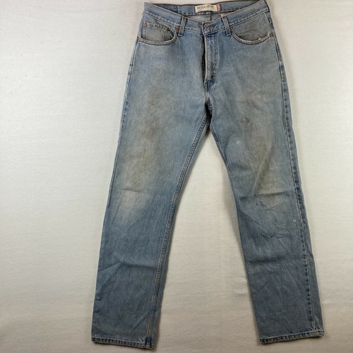 Levis Mens 505 Straight Fit Blue Jeans 