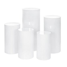 5pcs Round Metal Plinth Cylinder Dessert Pedestal Wedding Cake Flower Display UK
