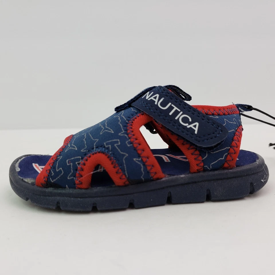 Sandalias informales Nautica Diera bebé niño talla 5 azul marino Hammerhead azul rojo Foto 3 de 4