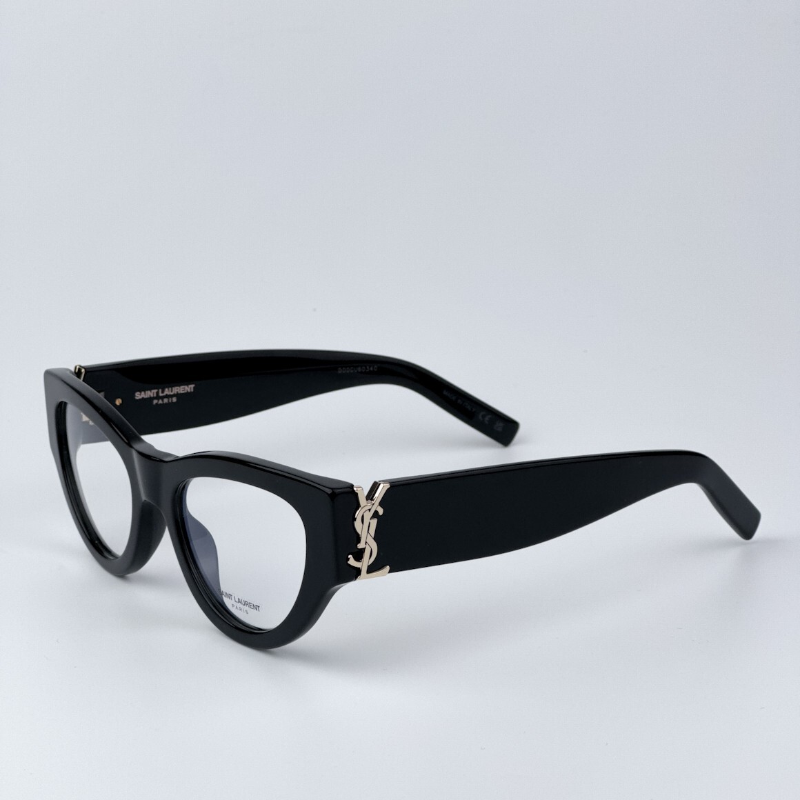 SAINT LAURENT キャットアイフレムメカネ SLM94OPT 002 Saint Laurent Women Eyeglasses Black Demo Cat Eye SLM94OPT
