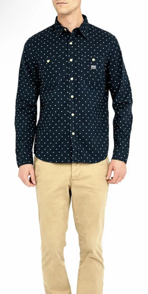Camisa Ralph Lauren Mediana RRL Polo Occidental Azul Índigo EE. UU. Estrella Lunares Vaquero Foto 2 de 4