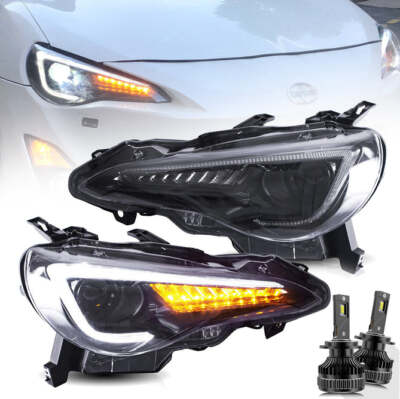 VLAND Scheinwerfer mit D2S LED-Birnen für Scion FR-S Toyota 86 Subaru BRZ 12V