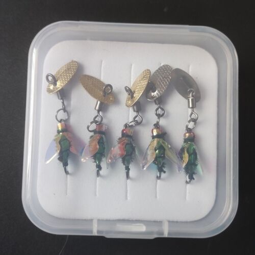 Real Feathers Fly Hook Flies Insect Lures Bait for Lifelike Water Effect - Foto 1 di 16