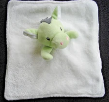 DTU Inc Dinosaur Dragon Security Blanket Green Cream