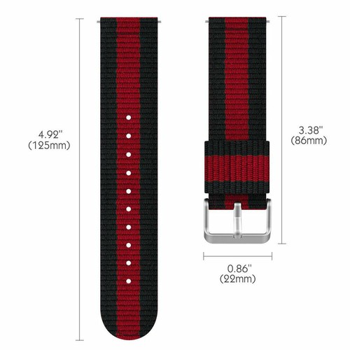 20/22mm Nylon Sport Band Strap for Samsung Galaxy Watch 3 4 5 Pro 6 7 FE 40/44mm - Picture 4 of 17