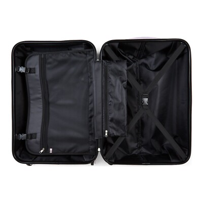 Sanrio Kuromi Suitcase 59L Dial Lock Black Purple Embossing Travel
