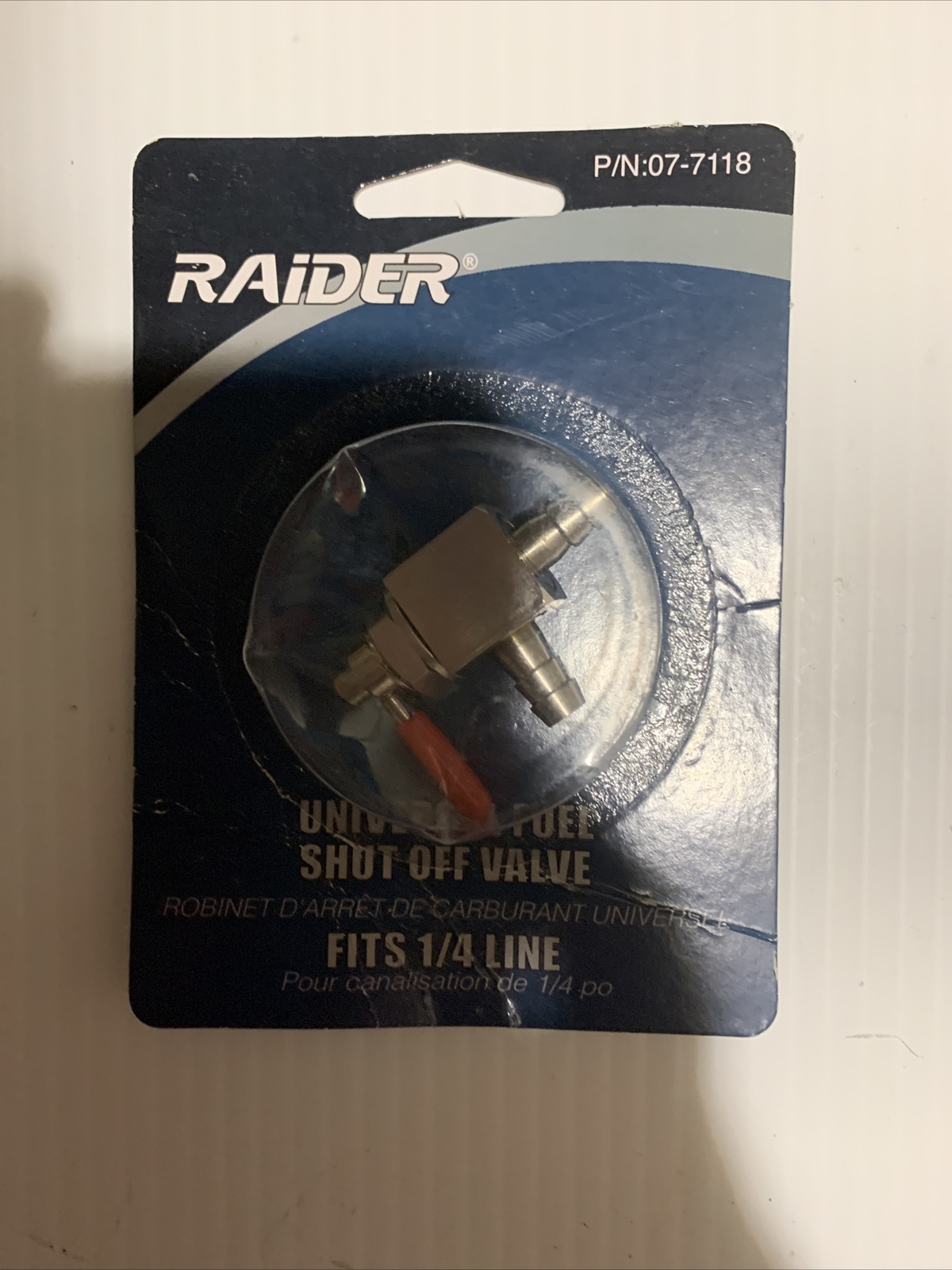 Raider 077118 Universal 90Degree Turn Fuel Shut Off Valve Fits 1/4