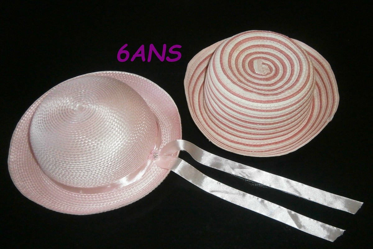 Lot De 2 Chapeaux OKAIDI & H&M Roses - Taille 51/52 (5-6 Ans) Pour Fille, Occasion