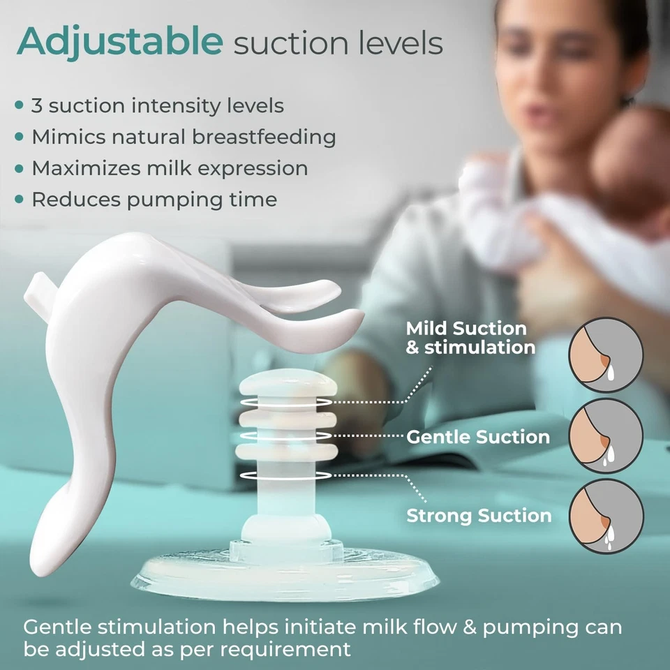 LuvLap Manual Breast Pump, 3 Level Suction Adjustment - Image 2 of 4
