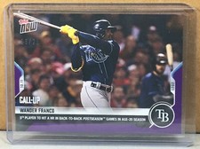 2021 TOPPS NOW 955 WANDER FRANCO TAMPA BAY RAYS Postseason Purple Parallel 16/25