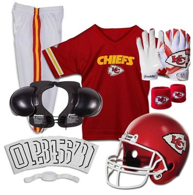 Kansas City Chiefs Kids NFL 10pc Deluxe Football Uniform Set