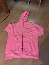 Original FC Bayern München Zipper Hoodie Neon Pink Mit Glitzer Logo