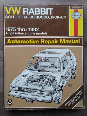 Haynes VW Rabbit, Golf, Jetta, Scirocco, Pick-up 1975-92 Repair Manual 96016