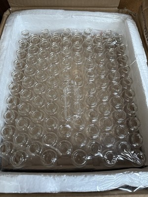 100 Stück Klarglas Fläschchen 20 ml leere Flaschen ohne Deckel Labor Handwerk Aufbewahrung Display