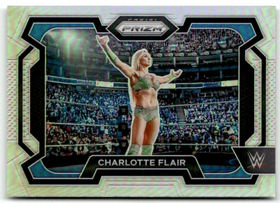 Panini Prizm WWE 2024 Tarjeta No. 28 Charlotte Flair Prizm Plateada - Imagen 1 de 2