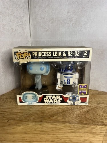 FUNKO POP! STAR WARS 2 Pack PRINCESS LEIA & R2-D2 2017 Summer Convention