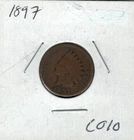 1897 Indian Head Penny C010 !!!Free Shipping!!!